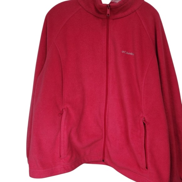 Columbia Jackets & Blazers - Columbia Fleece‎ Jacket Full Zip Pink Women's Size 3X Outdoor Activewear